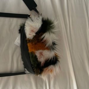 faux fur UGG women crossbody patchwork